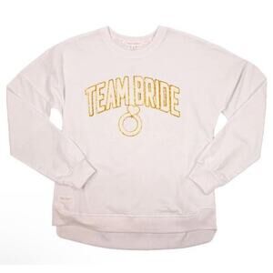 Simply Southern Team Bride White Sweatshirt 2XL‎ Bridesmaid Gear Shirt Gift NWT